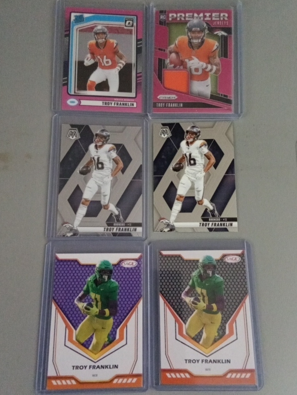 Troy Franklin  Football  Card Lot - Multi-Color